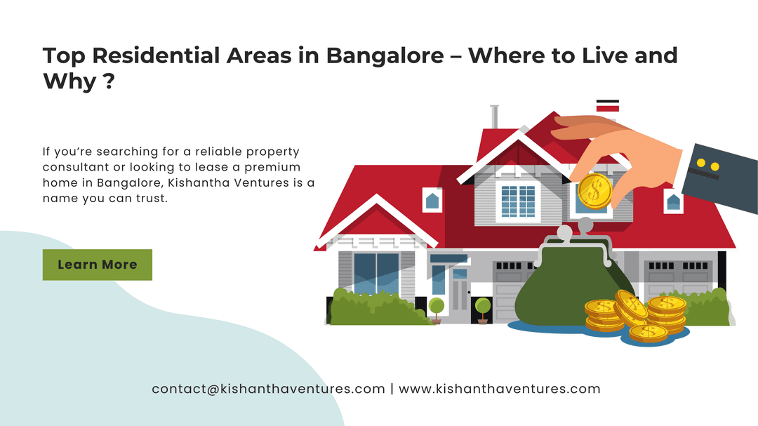 Modern residential apartments in Bangalore with greenery and skyline